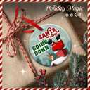 2 x Funny Santa Christmas Ornament 2025  Humorous Xmas Tree Decoration, Stocking Stuffers, Secret Santa Gifts - Holiday Gag Gift for Friend, Neighbor, Coworker Exchange