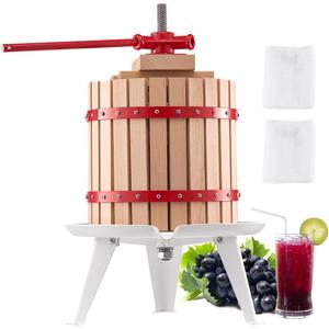 VEVOR 3.2 Gallon Fruit Wine Press, Solid Wood Manual Cider Juice Maker
