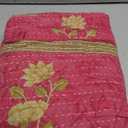 Royal Craft Indian Vintage Kantha Quilt Handmade Throw Reversible Cotton Blankets 1 Quilt Assorted Colors RCKQT0096 RCKQT0096 55X85 Inches