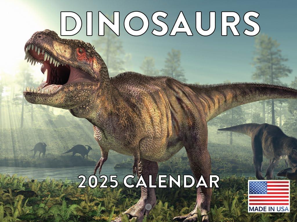 Dinosaur Calendar 2025 Kids Monthly Wall Calender 12 Month | American Made In The USA
