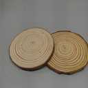 SOUJAP 100Pcs 3.5-4 Inch Natural Wood Slices, Unfinished Wooden Slices with Tree Bark, Wood Log Discs Circles for DIY Crafts, Centerpieces