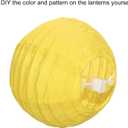 PATIKIL 4 Inch Paper Lanterns, 6 Pack Round Folding Hanging Lamp Shade for Wedding Home Party Festival Celebration, Yellow