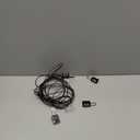 Cable Lock Double Loops 5Ft Long Black Security Cable with Lock, Bike Locks Cables 2.5mm Braided Steel Coated Safety Cables Wire for Luggage, Outdoor, Clothesline (4 Pack)