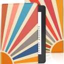 for Kindle Paperwhite 11th Generation Case 6.8 Inch 2021 / Paperwhite Signature Edition Cute Women Girls Teens Kids Unique Sun Folio Fabric Paper White Cover with Auto Sleep/Wake E-Reader