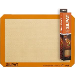 Silpat Premium Non-Stick Silicone Baking Mat, Half Sheet Size, 11-5/8 x 16-1/2, Orange