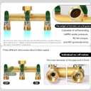 Garden Hose Splitter, 3/4 Rust and Freeze Resistant Outdoor Hose Manifold with 3 green Extra Long Handles Faucet Adapter-Heavy Duty Brass 3-Way Valve