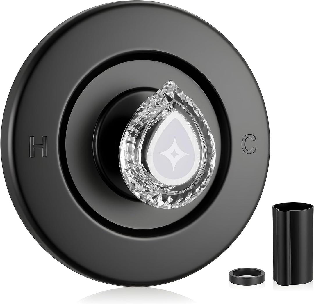 Shower Trim Kit Compatible with Moen T470 Chateau Shower Trim, 1225 Shower Trim Kit Compatible with Moen Single Handle Tub/Shower Standard Valve, Escutcheon, Tubes and Handle (Matte Black)