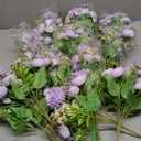 Tigeen 12 Bundles Peonies Artificial Flowers Faux Roses Silk Flowers Hydrangea Artificial Bouquet for Wedding Table Centerpiece Floral Vase Home Office Bridal Decor (Light Purple)