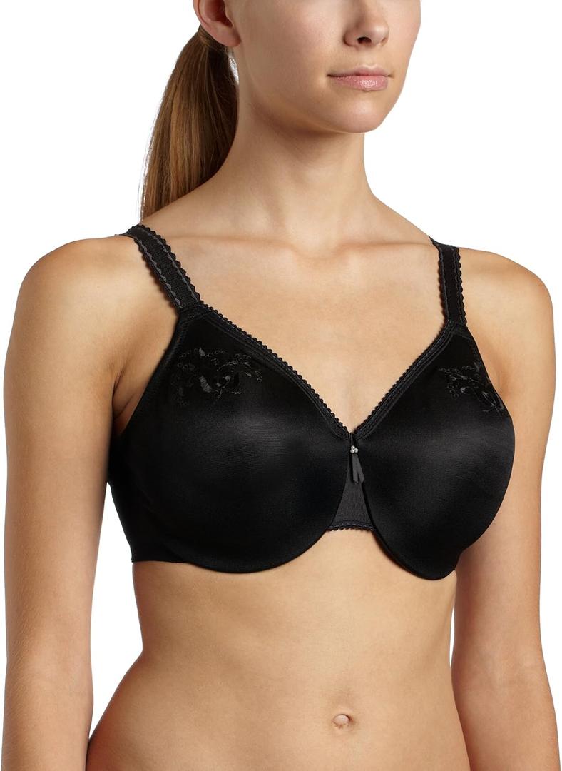 Wacoal Women's Slimline Seamless Minimizer Bra (34C, Black)