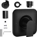 T2471BL Matte Black Shower Handle Compatible with Moen Genta LX Posi-Temp Valve Trim Kit, Fit for Moen 2510/2520/2570/2580/2590 Pressure Balanced Valves, Non-Corrosion
