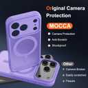 MOCCA Magnetic for iPhone 17 Pro Case, (Compatible with Magsafe) (16FT Military Grade Protection) Full Camera Protection Anti-Fingerprint Slim Translucent Matte Phone Cover 6.3",Light Purple
