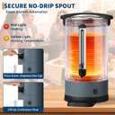 80-Cup Commercial Coffee Urn, 12L / 3.2Gal Double Wall Insulation Coffee Dispenser, Stainless Steel Hot Water Urn, Large Hot Beverage Dispenser with Automatic Temperature Control for Buffet Catering