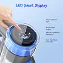 Cordless Vacuum Cleaner, 10 in 1 Powerful Suction Lightweight Vacuum Cleaner for Home, 45Mins Detachable Battery with LED Display Self-Standing Stick Vacuum for HardFloor/Carpet/Pet Hair