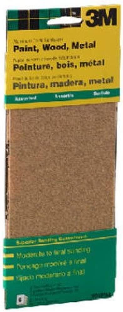 3M 9017 General Purpose Sandpaper Sheets, 3-2/3-in by 9-in, Coarse Grit