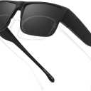 LVIOE Polarized Sunglasses Fit Over Glasses for Women Men, Wrap Around Over Sunglasses with UV Protection LS4101 (A1 Matte Black/Grey)