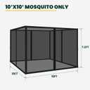 OLILAWN 10' x 10' Gazebo Universal Replacement Mosquito Netting