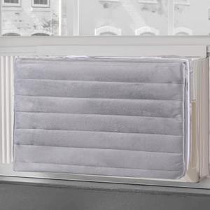 Insulated AC Cover for Window Units - Indoor Use with Soft, Windproof Fabric to Block Drafts, Save Energy and Enhance Comfort (grey, 28 x 20 x 3.5)