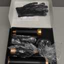 5 in 1 Blow Dryer Brush, Upgrade Hair Dryer Brush Air Curler Air Curling Wrap Styler, Detachable Hot Air Brush Negative Ion Curling Brush Iron, Hair Styling Tools for Drying Curling Straightening (Black Gold)