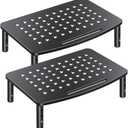 Zimilar 2 Pack Monitor Stands, 3 Height Adjustable Riser for Laptop, Printer, iMac, PC, Premium Metal Stand for 2 Monitors