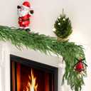 1 Pcs 6 Ft Artificial Norfolk Pine Garlands,Realistic Pine Garland,Artificial Greenery Garland for Christmas Table,Mantle, Wall, Indoor, Outdoor Decorations