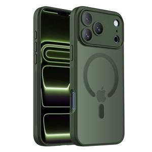Symcele Designed for iPhone 17 Pro Max Case, Compatible with MagSafe, [Camera Protection] [15FT Military Drop Protection] Shockproof Translucent Matte Anti-Slip Phone Case, 6.9", Alpine Green