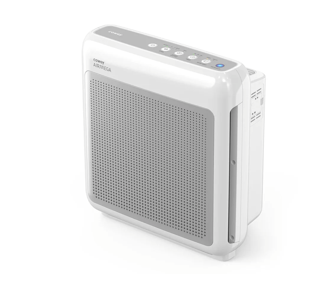 COWAY Air Purifiers for Home Up to 1,748ft², True HEPA Filter for Smoke, Allergies, Pet Dander, Odor, Air Quality Monitor, Auto&Eco Mode, Timer, Filter Indicator, 200M, White