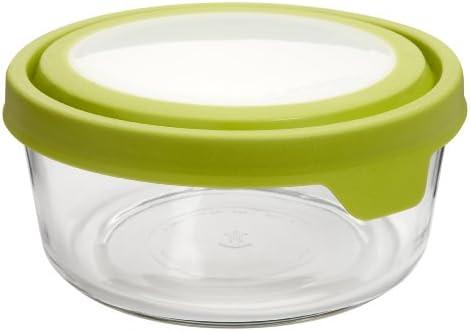 Anchor Hocking TrueSeal Glass Food Storage Container with Airtight Lid 7 Pieces, Green, Single Unit