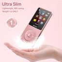 RUIZU 64GB MP3 Player with Bluetooth 5.3, 1.8" Screen Portable Music Player, FM Radio, Voice Recording, EBook, Shuffle Single Loop, 80H Digital Audio Video Playback, Lightweight, Support 128GB TF Card