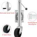 1200LBS Jack,6" Wheel,10" Lift, Heavy Duty Swivel Boat Trailer Jack Foot Stand for RV Boat Utility
