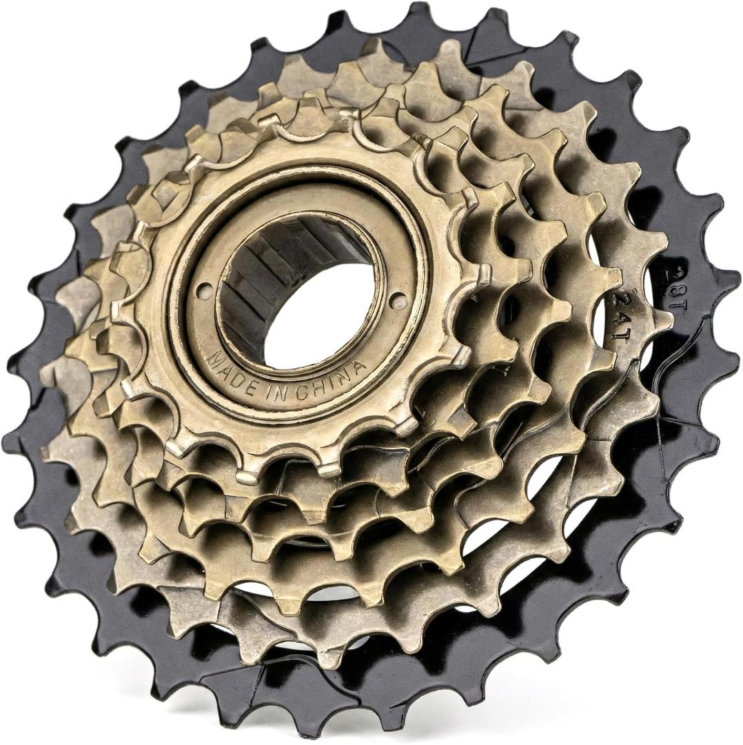 Hycline Bike Freewheel, 6/7/8/9 Speed 14-28T/14-34T/13-32T Bicycle Freewheel Threaded Type Freehub Cycling Replacement Part