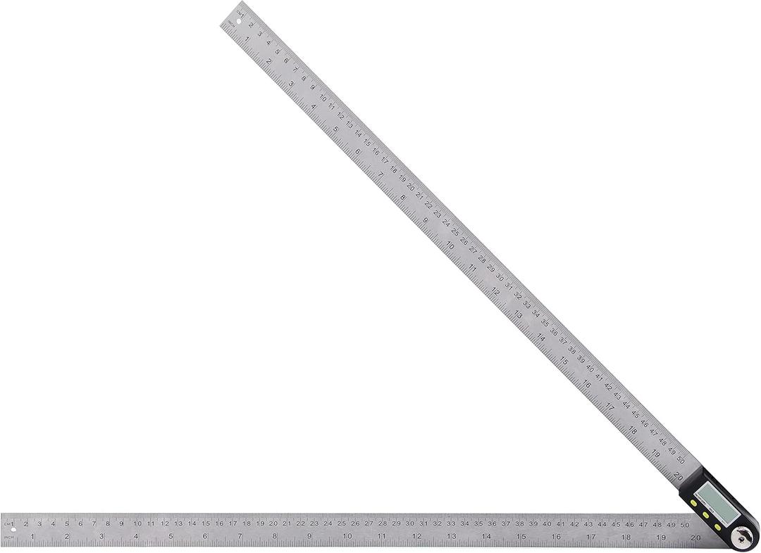 Yangoutool Digital Angle Ruler 20inches/500mm Stainless Steel Digital Angle Finder and Protractor Large Gauge Precision Measuring Tool for Woodworking Metalworking and Construction