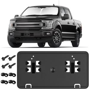 Replace for 2018 2019 2020 Ford F150 Front License Plate Bracket Frame Holder, 2.7L 3.0L 3.5L Truck Bumper Plate Mount JL3Z17A385BA & FO1068181