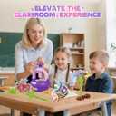 Plunack Flower Bouquets Toys for Kids Age 4-8, Flower Press Kit DIY Flowers Making Craft Kit for 4 5 6 7 Year Old Girls Floral Arts & Crafts Toys Educational Handmade Activity Set, Gift for Girls 3+ (Purple)