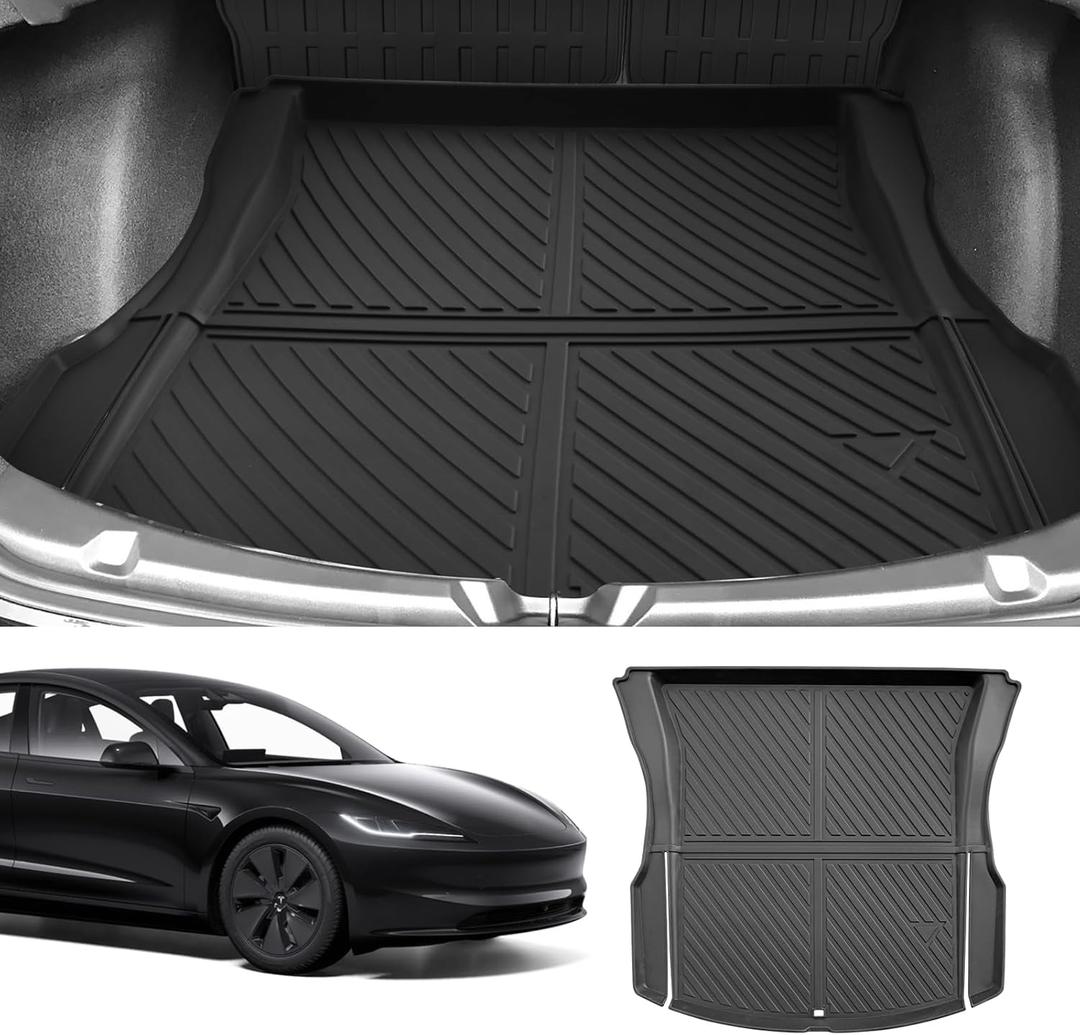 Custom Car Cargo Mats Trunk Liner All Weather TPE Protection for 2024 2025 2026 Tesla Model 3 Accessories (for 2024-2026 Tesla Model 3)