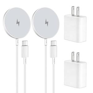 Wireless Magnetic Charger,1 Pack Fast Apple Mag-Safe Charger iPhone Magnet Charging Pad Flat Mag Safe Charging for iPhone 17Pro Max/16 Pro Max/16Pro/16/15Pro Max/15 Plus/14/13/12/AirPods 3/2/Pro/Pro 2