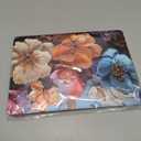 CISSOOK Compatible with MacBook Air 13 inch Case 2021 2020-2018 Release M1 A2337 A2179 A1932, Flower Hard Shell Case with Keyboard Cover for MacBook Air 13 Inch with Touch ID, Silk Flowers