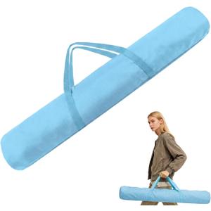 34-Inch Mahjong Mat Bag, Heavy-Duty Canvas Carrying Bag with Center Dual Handles & Smooth Zipper, Fits Mahjong Mat, Racks & Tiles, All-in-One Travel Storage Bag((Blue)