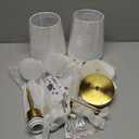 NIORSUN Battery Operated Wall Sconce Set of 2,Gold Rechargeable Wall Lights with 5200mAh Dimmable Bulbs and Remote,10 Colors Wireless Wall Lamps for Bedroom Living Room Hallway Decor