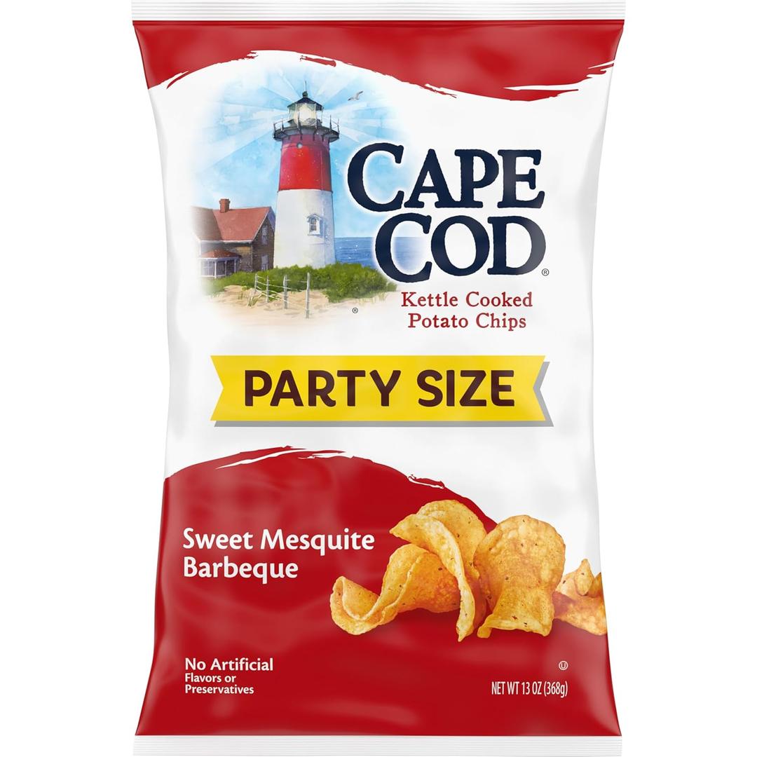 5 x Cape Cod Potato Chips, Sweet Mesquite Barbeque Kettle Chips, 13 Oz