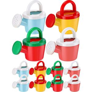 Sosation 12 Pieces Watering Can for Kids Bath Buckets Toys Play Sand Toys Plastic Small Watering Pot with Handles for Childrens Gardening Tools Beach Playing Sand(Basic Style)