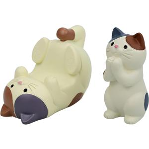 Cat-Shaped Phone Stand and Eyeglass Frames Animal Resin Gifts for Cat Lovers, Home & Office Fashion Accessories(White)