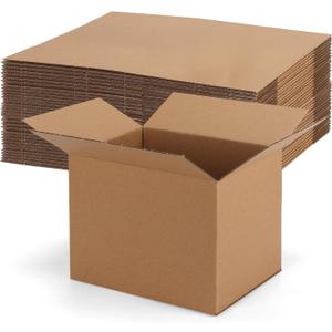 Rempry 30 Pack 8x6x6 Shipping Boxes Brown, Small Corrugated Cardboard Box for Mailing, Packaging Small Business, Kraft Mailer Gift Boxes