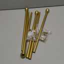 2 Pack Gold Curtain Rods for windows 32 to 48 inch, 5/8 inch Splicing Heavy Duty Metal Curtain Rod Set with Brackets