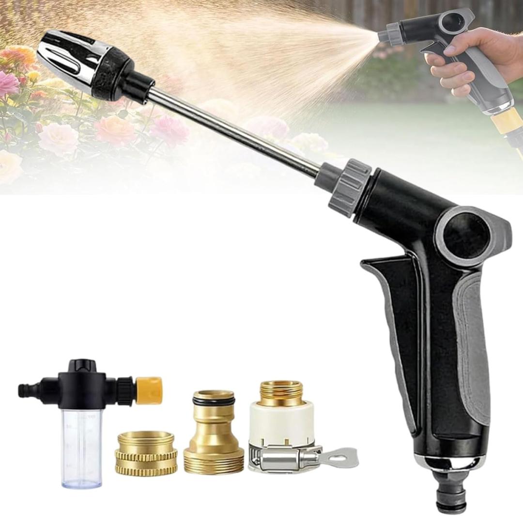 2026 New Power Jet Water, Turn Any Hose Into A High-Pressure Water Cleaning Jet, Heavy Duty Garden Hose Nozzle,Spray Nozzles for Cleaning Yard Patio Car