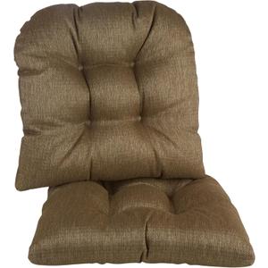 Klear Vu Gripper Overstuffed Universal Non-Slip Dining Chair Cushions for Kitchen Decor or Office Use, U-Shaped Skid-Proof Seat Pad, 15x15 Inches, 2 Count (Pack of 1), Solid Gold