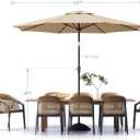 Sannwsg Patio Umbrellas, Pool Umbrella with 8 Sturdy Ribs, Outdoor Umbrella with Push Button Tilt/Crank, Deck Umbrellas, Market Umbrela Table for Backyard, Deck, Garden, Pool