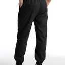 YAXHWIV Men's Casual Joggers Pants Cotton Drawstring Twill Cargo Pants Lightweight Tapered Track Jogging Sweatpants (Black, M)