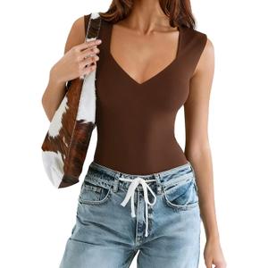 Avidlove Body Suits for Womens Sexy Bodysuit Tank Top Thong Body Suit Seamless Double Lined Going Out Tops L