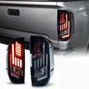 WOLFSTORM LED Tail Lights Fit for 2014-2021 Toyota Tundra, Tail Lights Assembly Replacement for Toyota Tundra Pickup,Smoked Lens