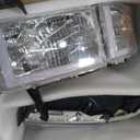 LED DRL Headlight Assembly, Headlights Kit Compatible with 1994-2001 Dodge Ram 1500/1994-2002 Ram 2500 3500(DON'T Fit SPORT Models or Ram VAN Models) Headlamp Chrome Housing Amber Reflector
